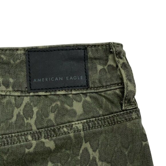 American Eagle Next Level Stretch Hi Rise Mini Skirt Camo Green - Picture 4 of 8
